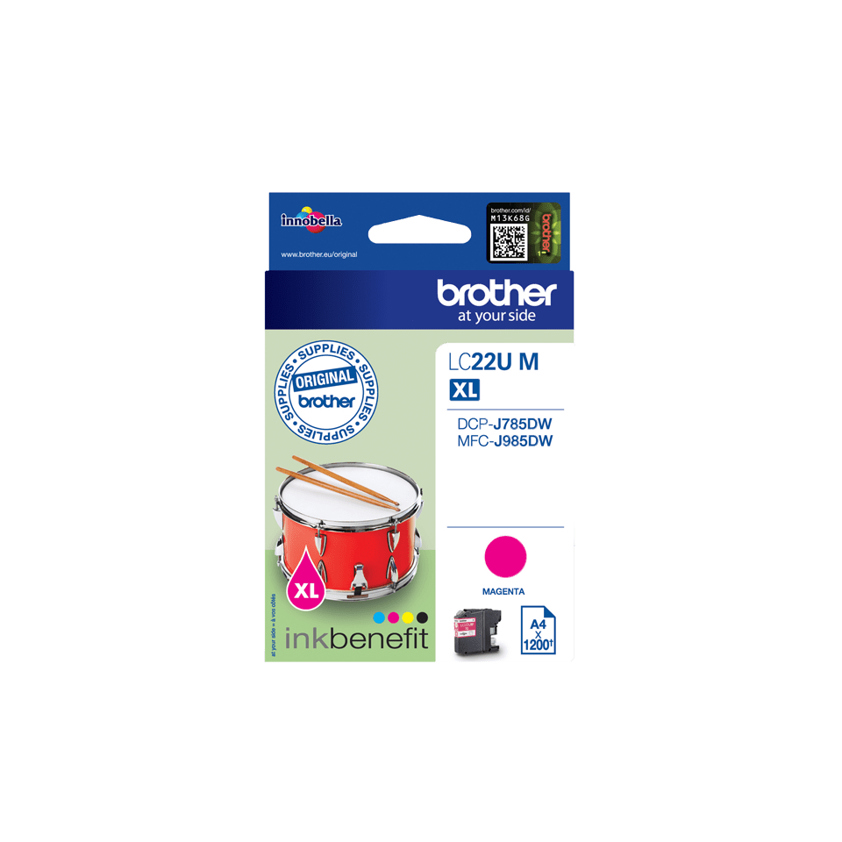 Brother LC-22UM Ink cartridge magenta XL, 1.2K pages ISO/IEC 24711 for Brother DCP-J 785