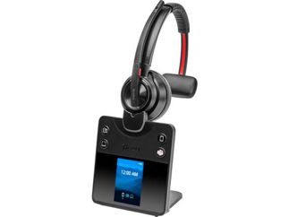 HP Poly Savi 8410 Office - Savi 8400 series - headset - on-ear - DECT / Bluetooth - wireless - black - Certified for Microsoft Teams