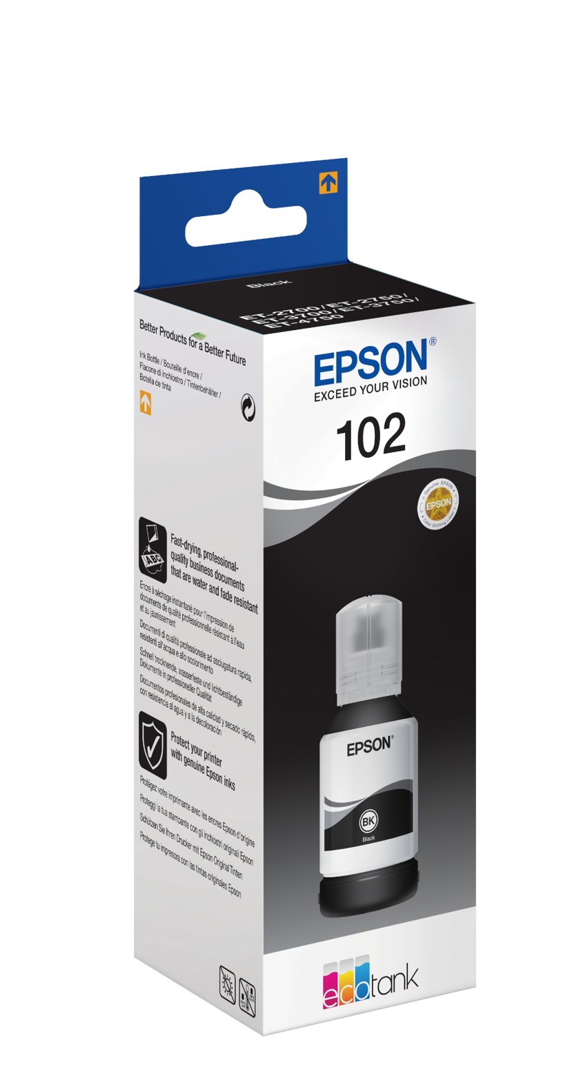 Epson C13T03R140/102 Ink bottle black, 7.5K pages 127ml for Epson ET-3700