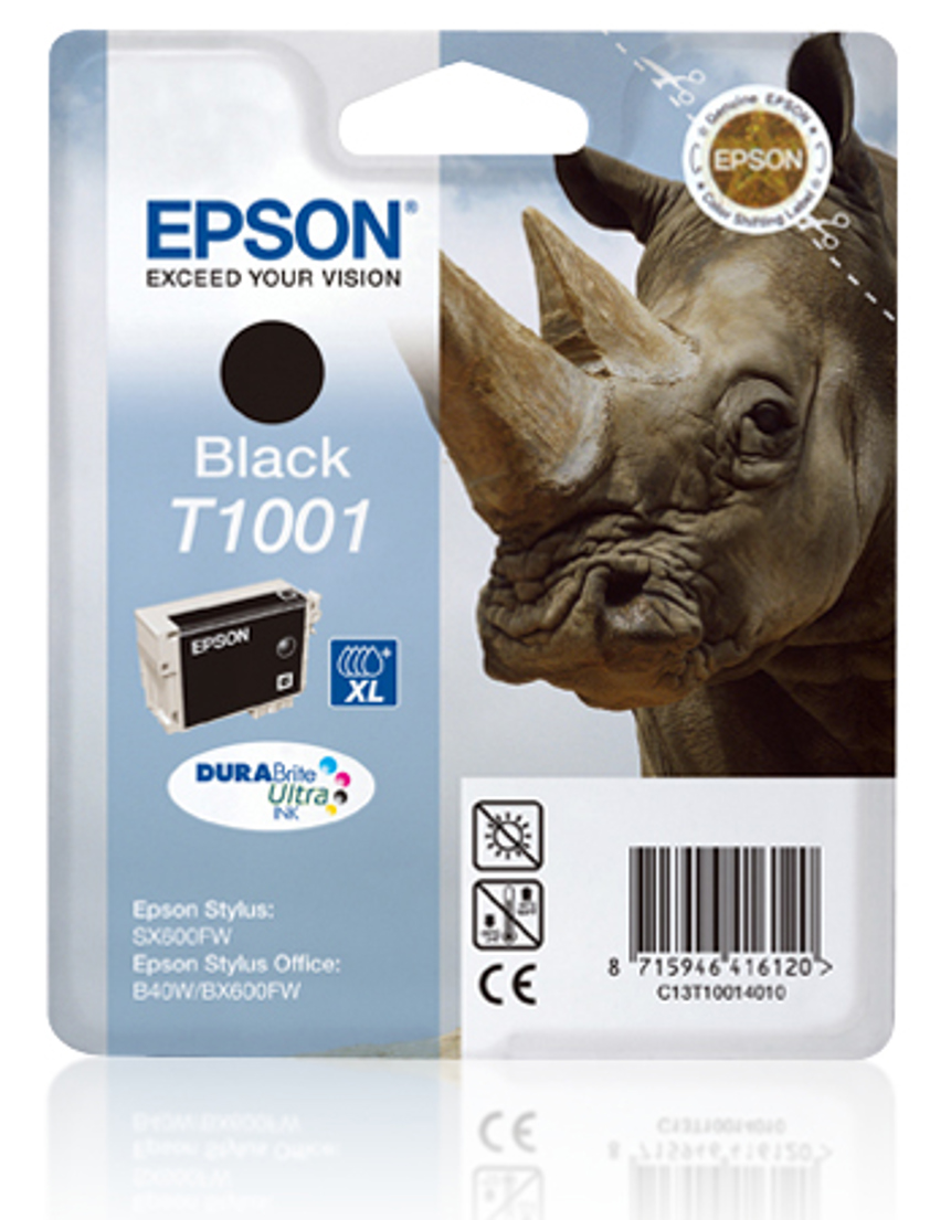 Epson C13T10014010/T1001 Ink cartridge black, 995 pages ISO/IEC 24711 25.9ml for Epson Stylus BX 600/Office B 40 w