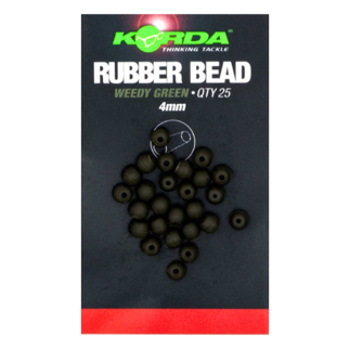 4mm Korda Rubber Beads - Weedy Green