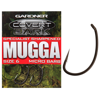 Gardner 'Specialist Hand Sharpened' Covert Dark Mugga Hooks - Barbed