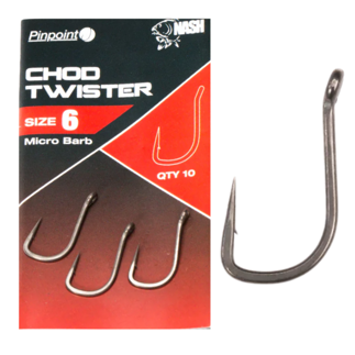 Nash Chod Twister Hooks - Micro-Barbed