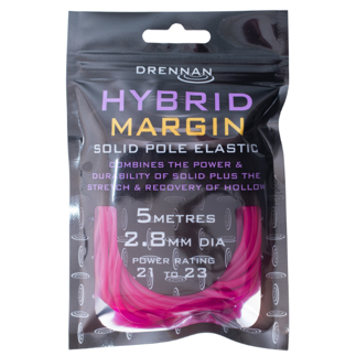 Drennan Hybrid Margin Solid Pole Elastic – 2.8mm Pink 5m