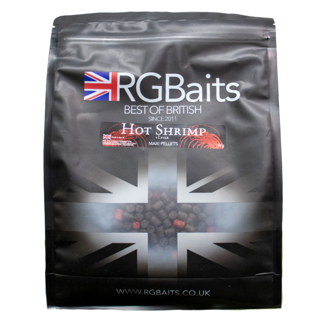 RG Baits Hot Shrimp & Liver Maxi Pellets (6mm)