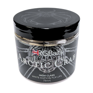 RG Baits 'High Class' White Edition Pop-Ups + Booster - Arctic Crab