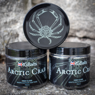 RG Baits Arctic Crab 'High Class' White Edition Pop-Ups + Booster