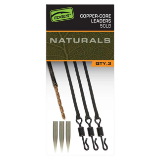 Edges Naturals Copper-Core Leaders x 3