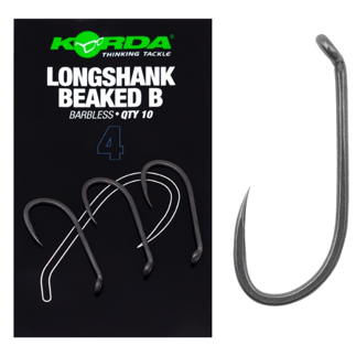 Korda Hooks - Longshank Beaked B - Barbless