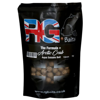 18mm - 1kg RG Baits Aqua Soluble Boilies - The Formula + Arctic Crab