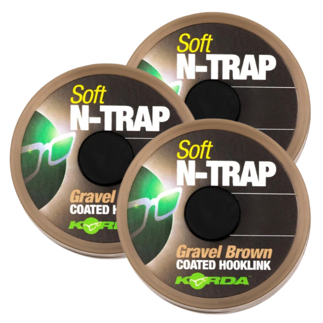 15lb Korda N-Trap Soft Gravel Brown Hooklinks - 20m