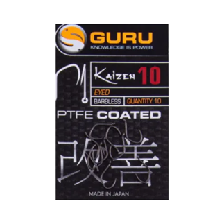 Size 10 Guru Kaizen Eyed Hooks - Barbless
