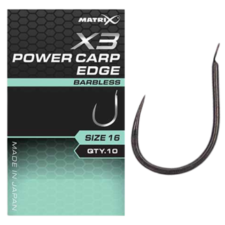 Matrix X3 Power Carp Edge Wide Gape Hooks - Barbless