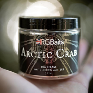 RG Baits Arctic Crab 'High Class' White Edition Wafters - 15mm + Booster