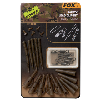 Fox Edges Camo Safety Lead Clip Kit - Size 7