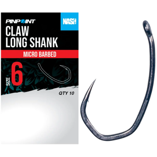 Nash Claw Long Shank Hooks - Barbed