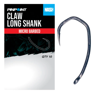 Nash Claw Long Shank Hooks - Barbed