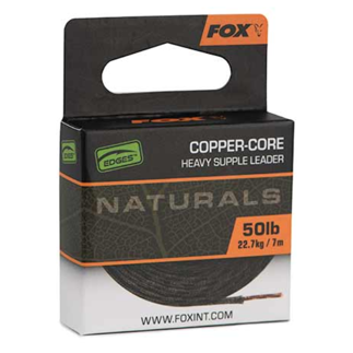 Fox Edges Naturals Copper-Core Leader - 50lb - 7m