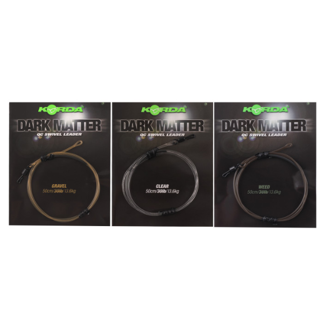 clear Korda Dark Matter QC Swivel Leaders - 30lb 50cm