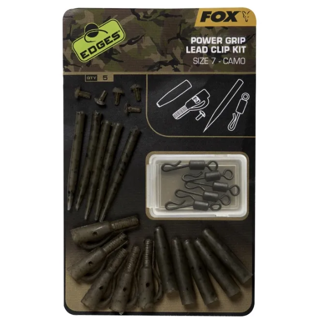 Fox Edges Camo Power Grip Lead Clip Kit - Size 7