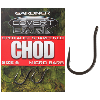 Gardner 'Specialist Hand Sharpened' Covert Dark Chod Hooks - Barbed