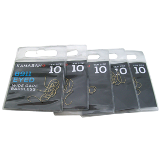 Kamasan B911 Eyed Hooks - Barbless