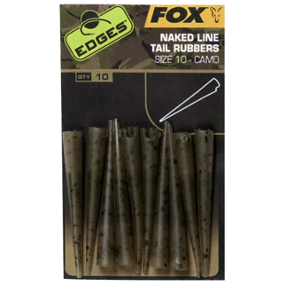 Fox Edges Camo Naked Line Tail Rubbers - Size 10