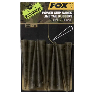 Fox Edges Camo Power Grip Naked Tail Rubbers - Size 7
