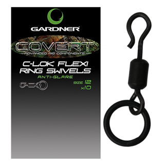 Gardner Covert C-Lok Flexi Ring Swivels - Anti Glare - Size 12