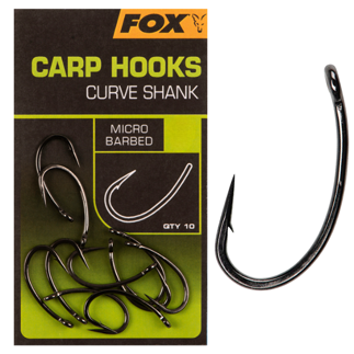 Size 2 Fox Hooks - Curve Shank Carp - Micro-Barbed