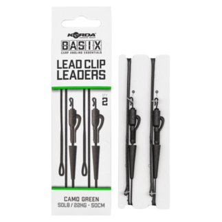 Korda Basix Lead Clip Leaders - 50lb - 50cm