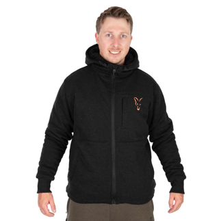 Fox Collection Sherpa Jacket - Black & Orange
