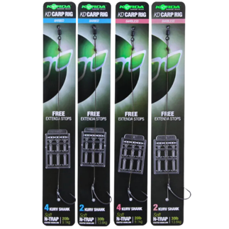 Barbed 10 - 15lb Korda Soft N-Trap KD Carp Rigs - Kurv Shank
