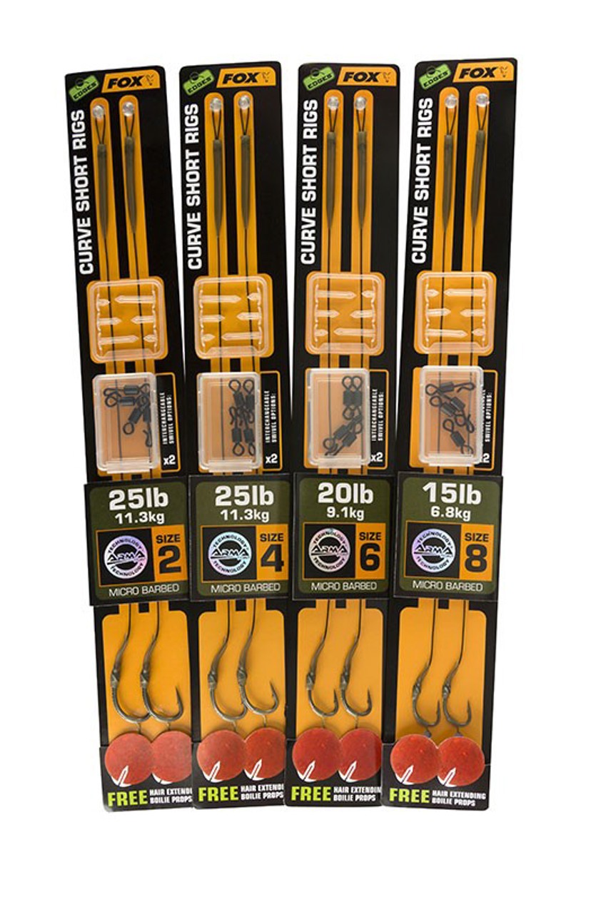 Weedy Pike Rigs FOX EDGES CURVE SHORT READY RIGS WEEDY GREEN
