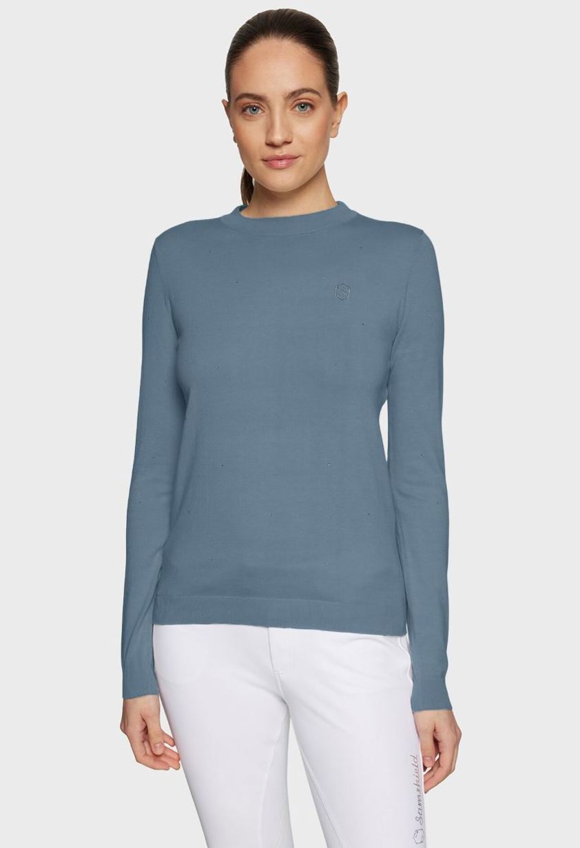 Dusty Blue Samshield Phoebe Knitted Top