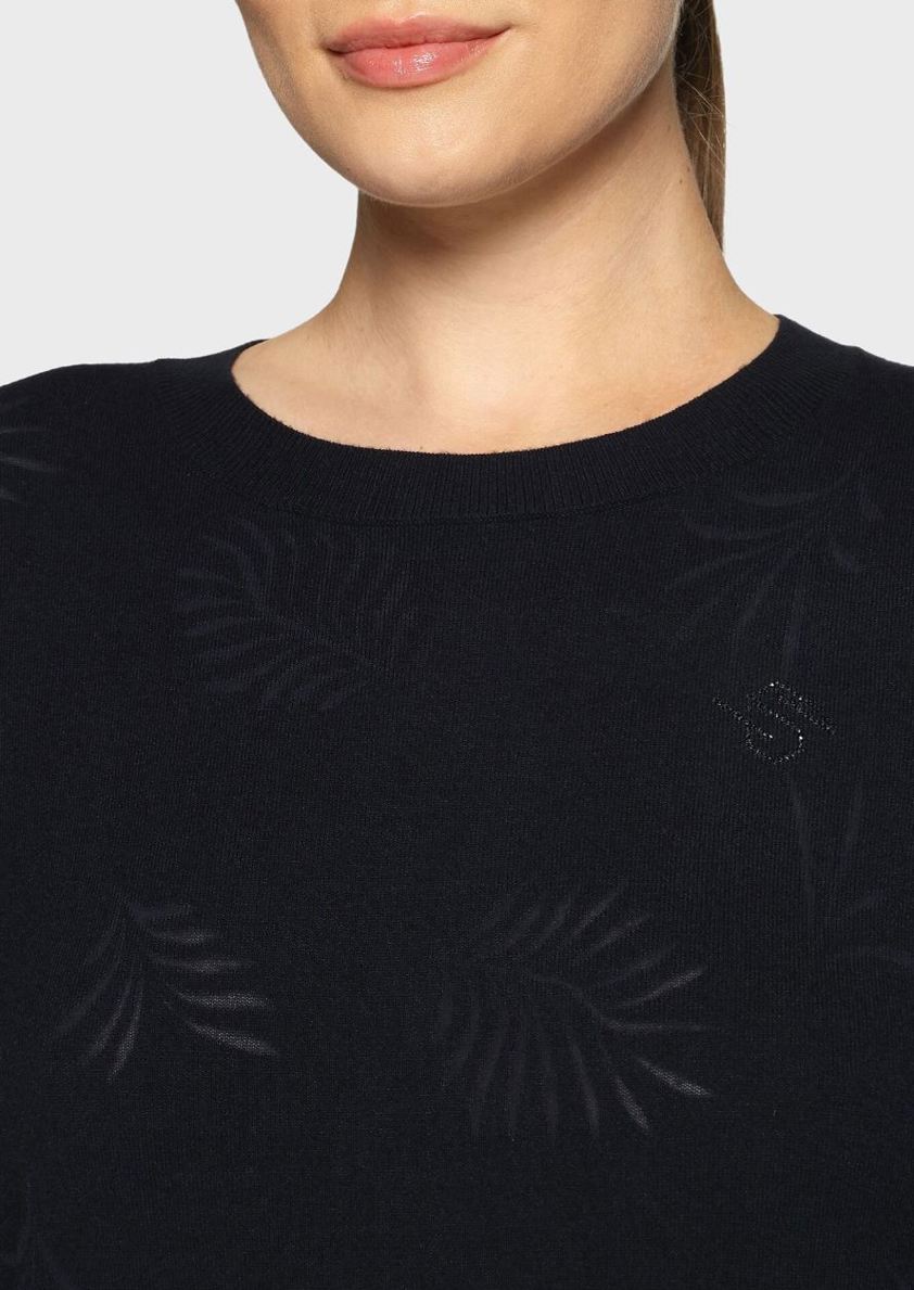 Navy Crystal Ferna Samshield Phoebe Knitted Top