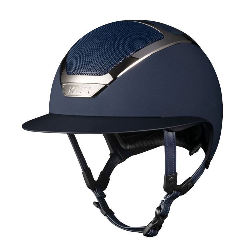 Navy/Silver Kask Star Lady Chrome Riding Helmet - Shell 1