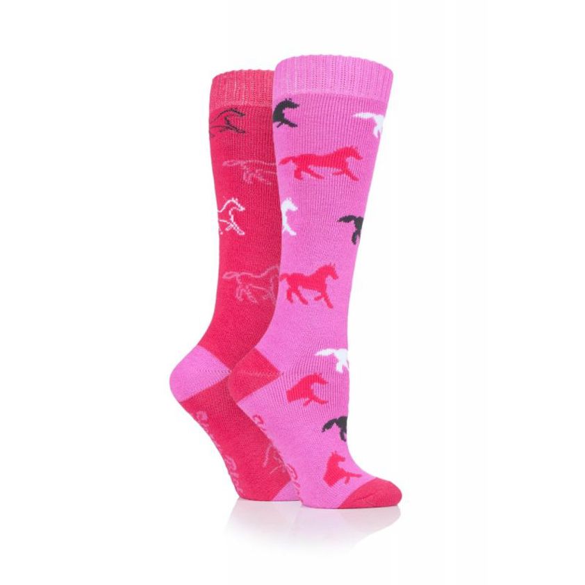 Cerise/Pink Stormbloc Middleweight Kids Socks (Twin Pack)