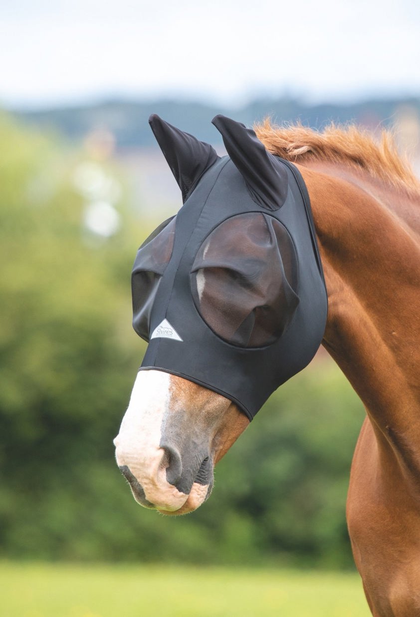 Black Shires Stretch Fly Mask