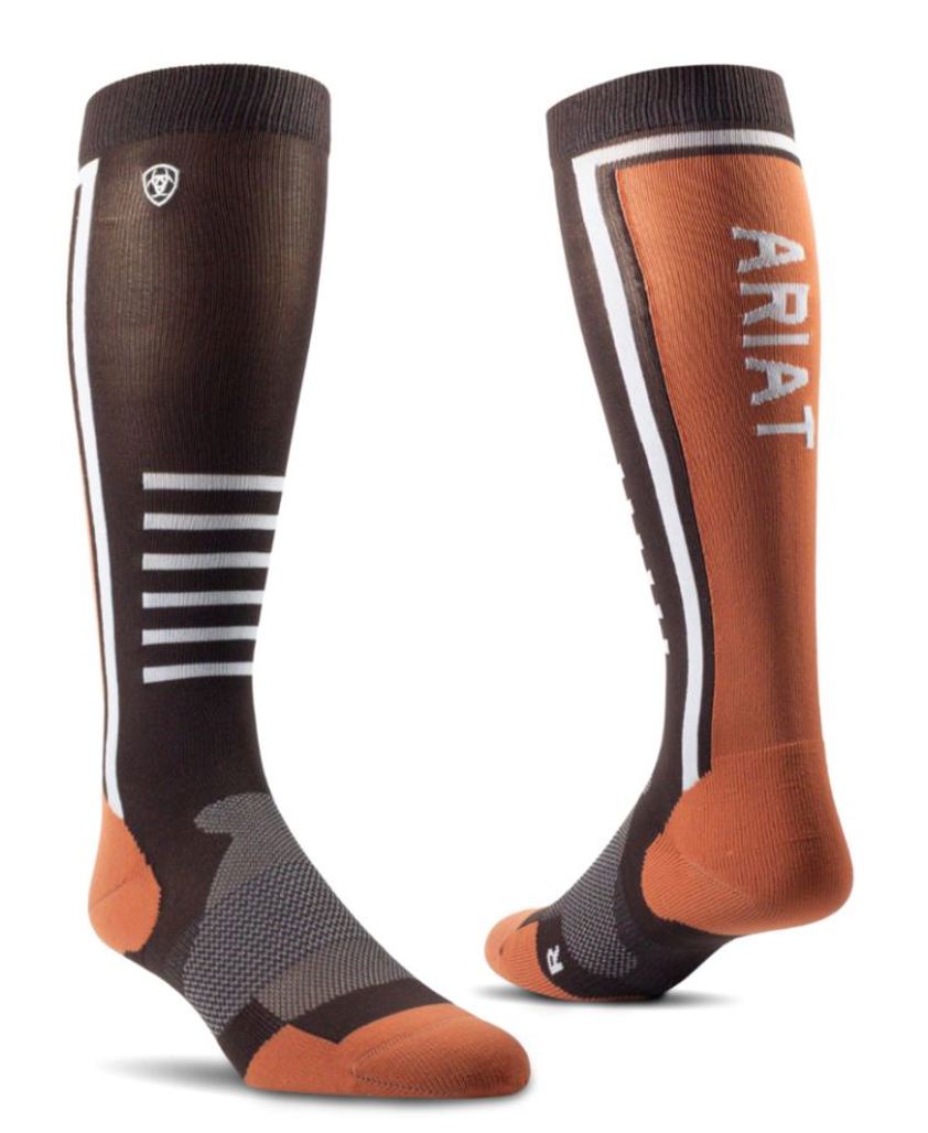 Brown AriatTEK Slimline Performance Socks