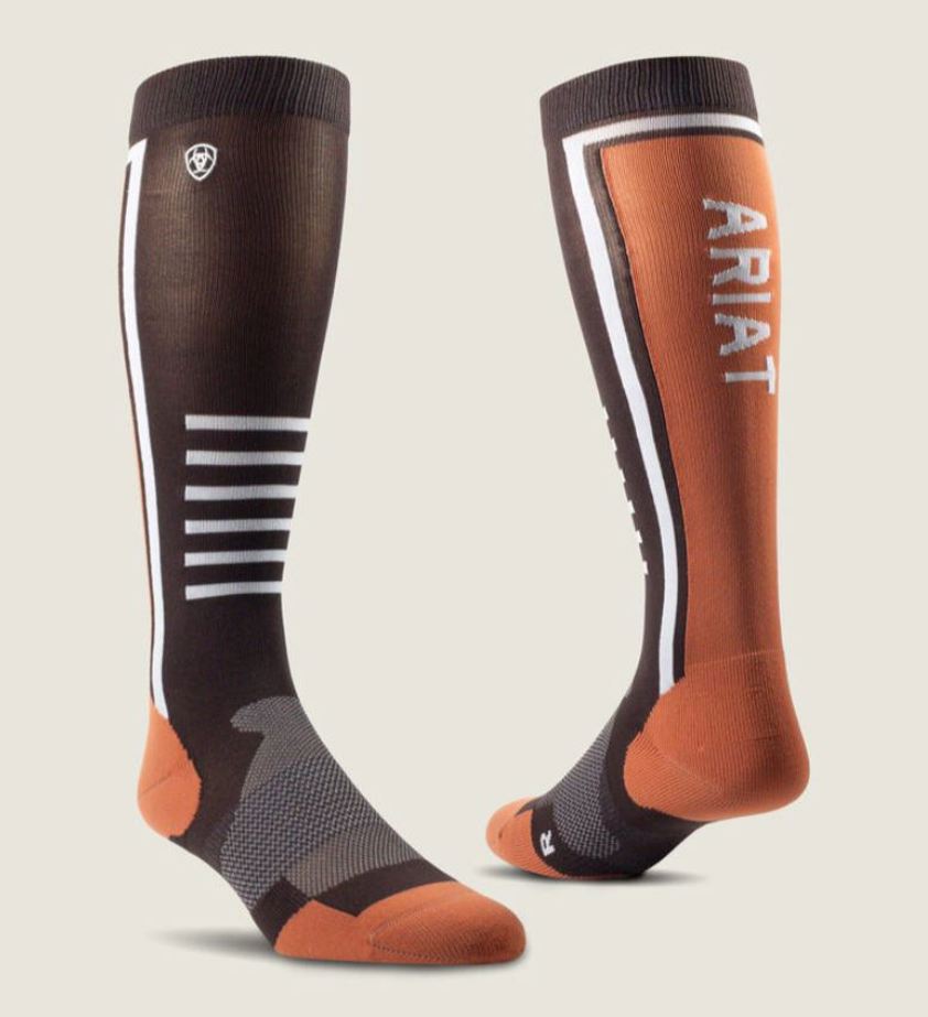 Brown AriatTEK Slimline Performance Socks
