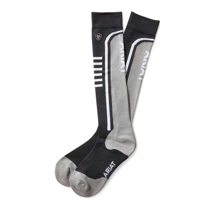 Black/Sleet AriatTEK Slimline Performance Socks