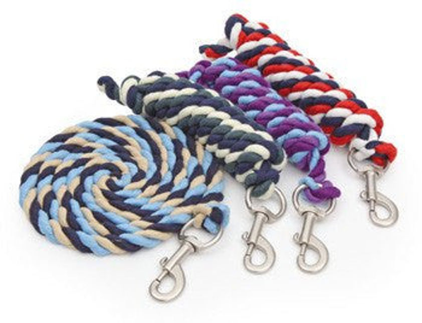 Black/Green/Blue Bridleway Three Tone Lead Rope