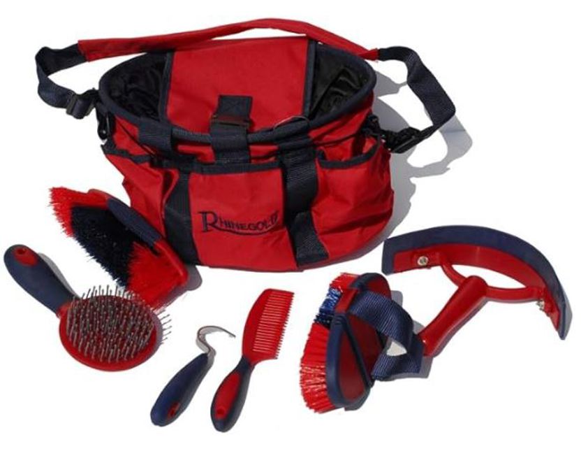 Red Rhinegold Grooming Bag With Kit