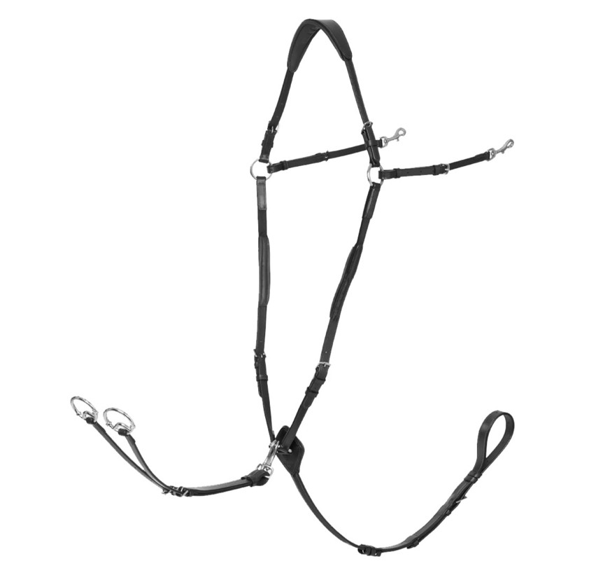 Black/Silver LeMieux Breastplate (D-Ring Attachment)