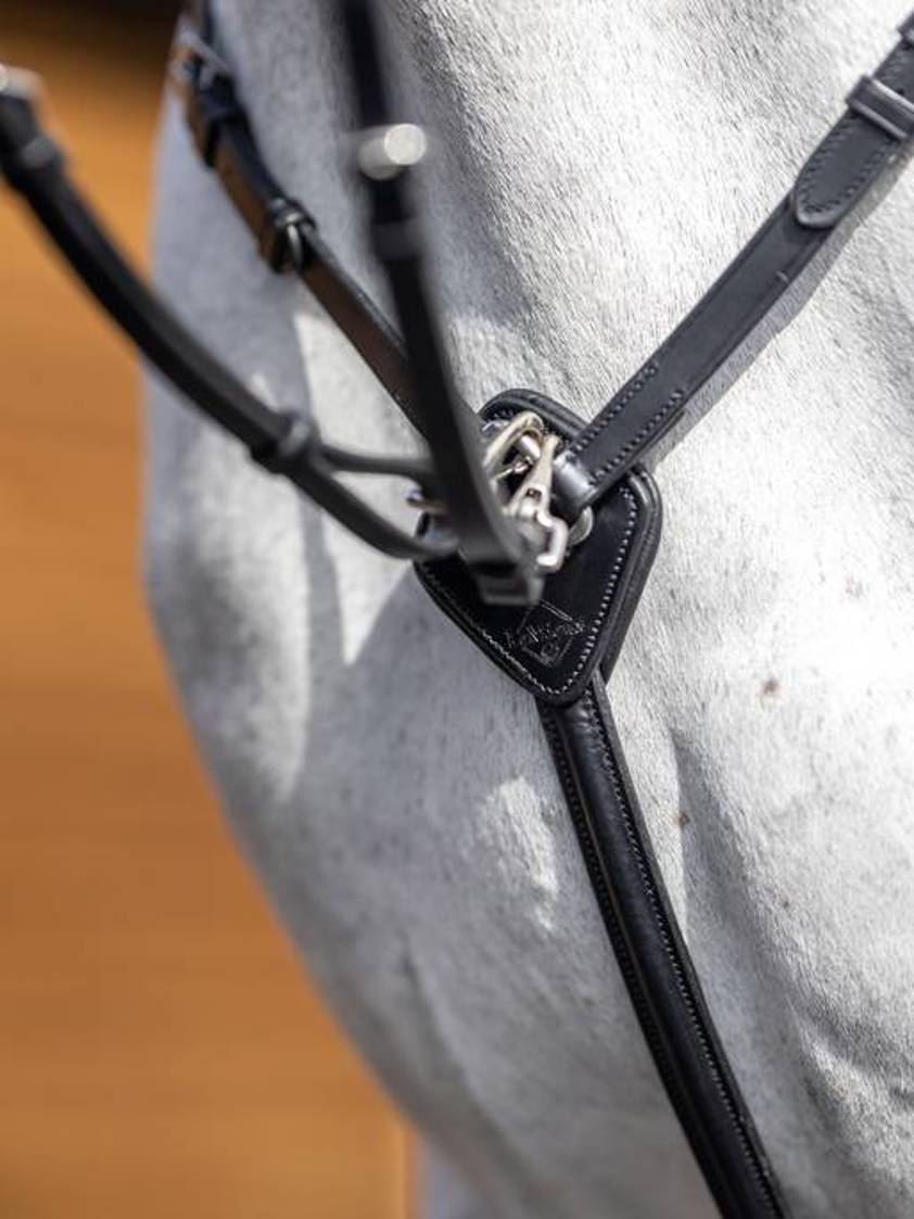 Black/Silver LeMieux Breastplate (D-Ring Attachment)