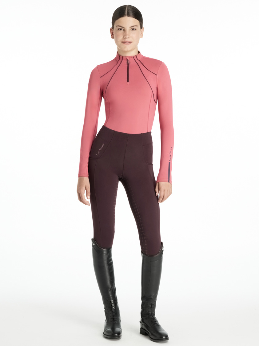 Cranberry LeMieux Young Rider Mia Mesh Base Layer