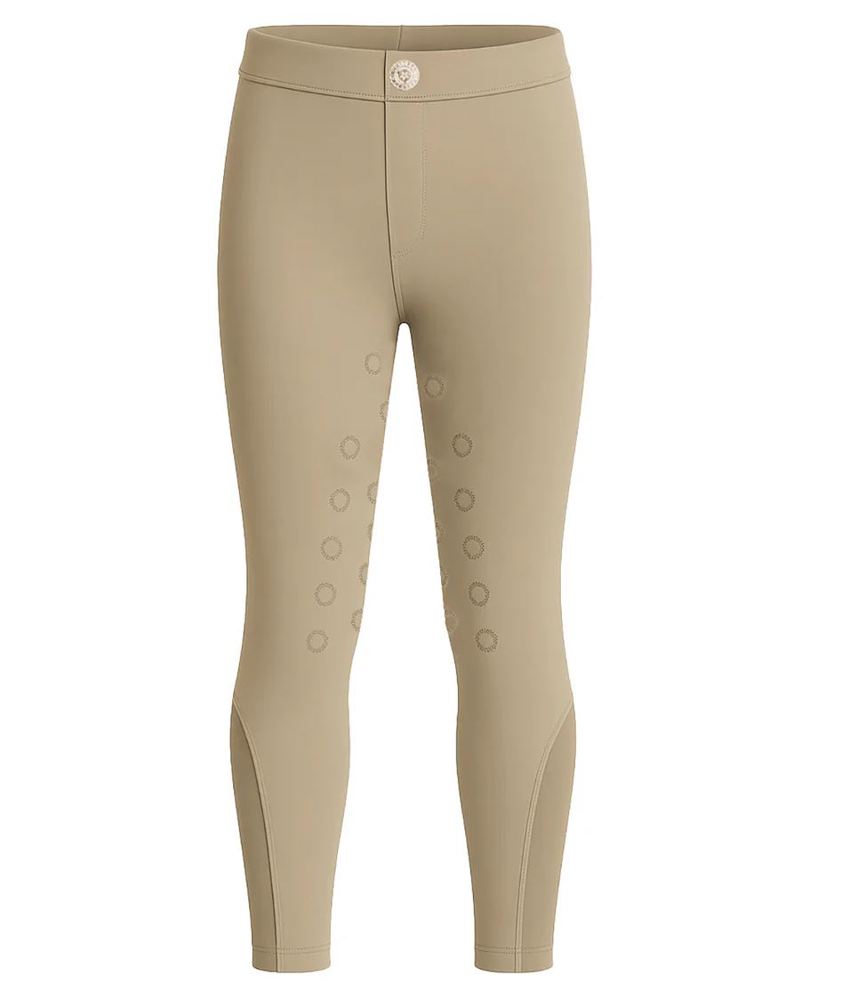 Beige Equetech Junior Elite Pull On Breeches
