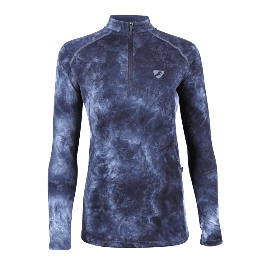 Navy Tie Dye Aubrion Young Rider Revive LS Base Layer