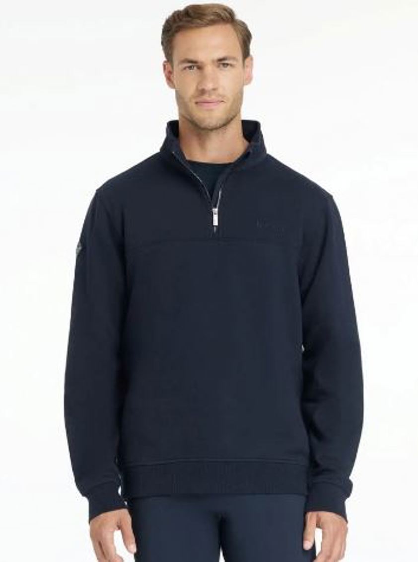 Navy LeMieux Mens Quarter Neck Sweat